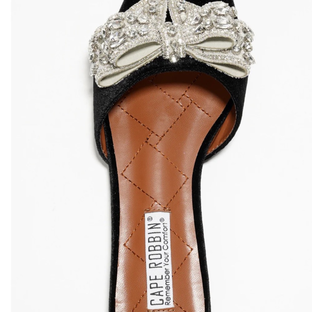 Velvet flat sandal